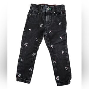 Tommy Hilfiger Denim Black Jeans Peace Logo Boys Slim Taper